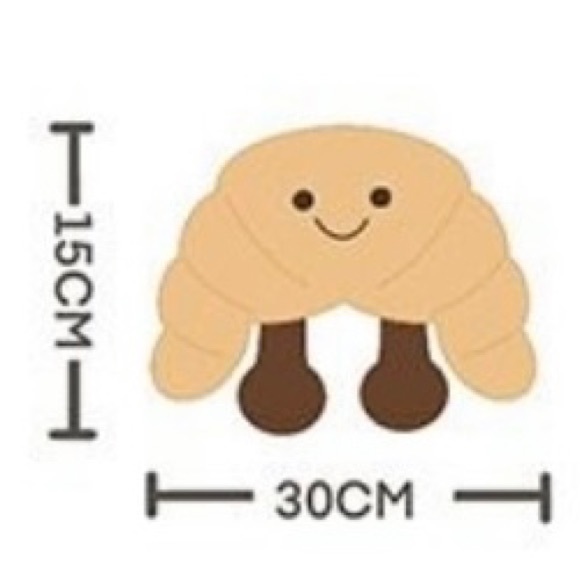 Croissant Dog Toy Squeaky Plushie - Picture 2 of 3